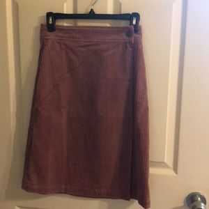 Clad & Cloth corduroy wrap skirt